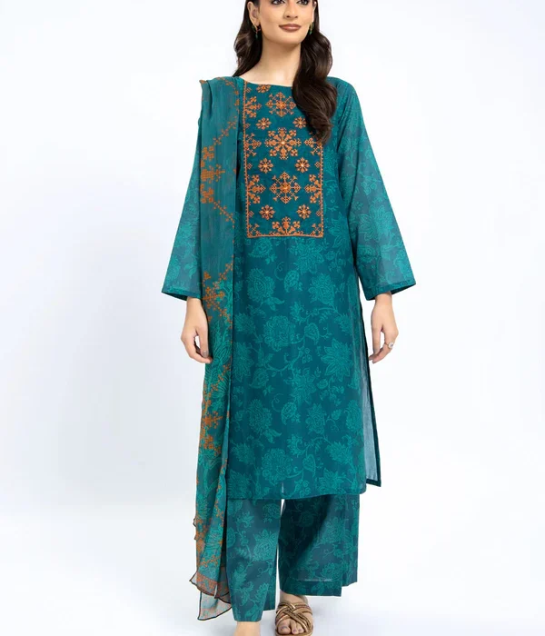 PRINTED & EMBROIDERED LAWN 3 PCS